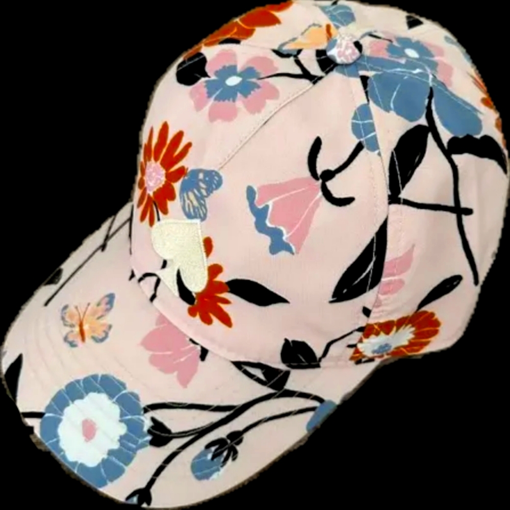 KATE SPADE NEW YORK Pearl Blush Floral Hat Baseball Cap NWT